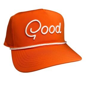 Good Good Hat Cap Snap Back Mens One Size Orange Sunrise Rope Golf Performance